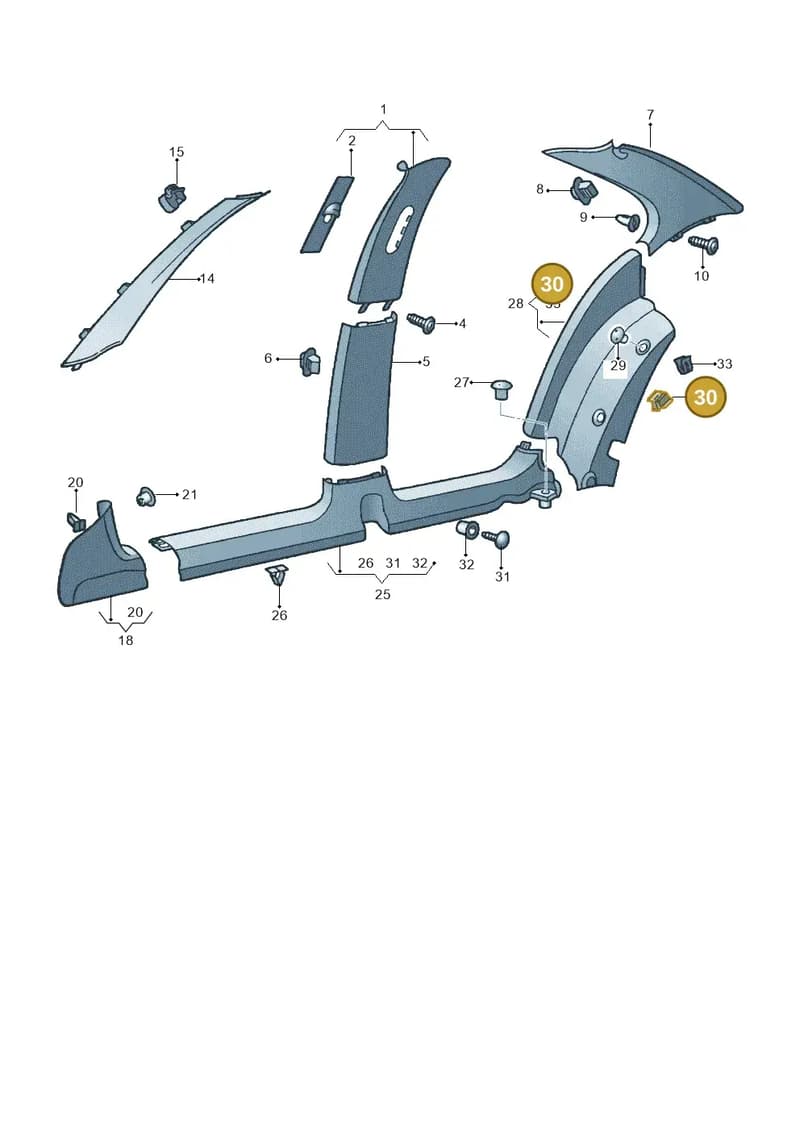 6K0853577A — SEAT TOLEDO/LEON/LEON-4 (2001-2006) diagram 205867650, position 30