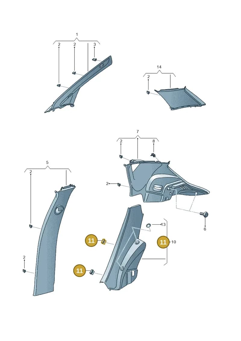 6K0853577A — SEAT Ibiza (2015-) diagram 639867650, position 11