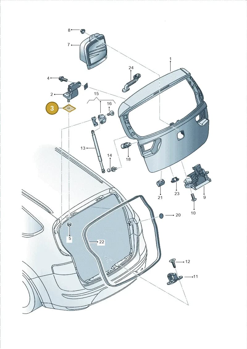 6K6827365B — SEAT Altea XL (2013-) diagram 498827100, position 3