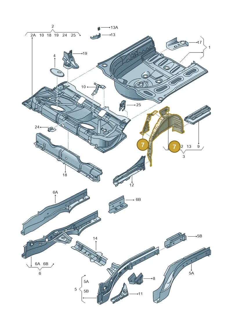 6L0803447A — SEAT Ibiza (2015-) diagram 639803250, position 7