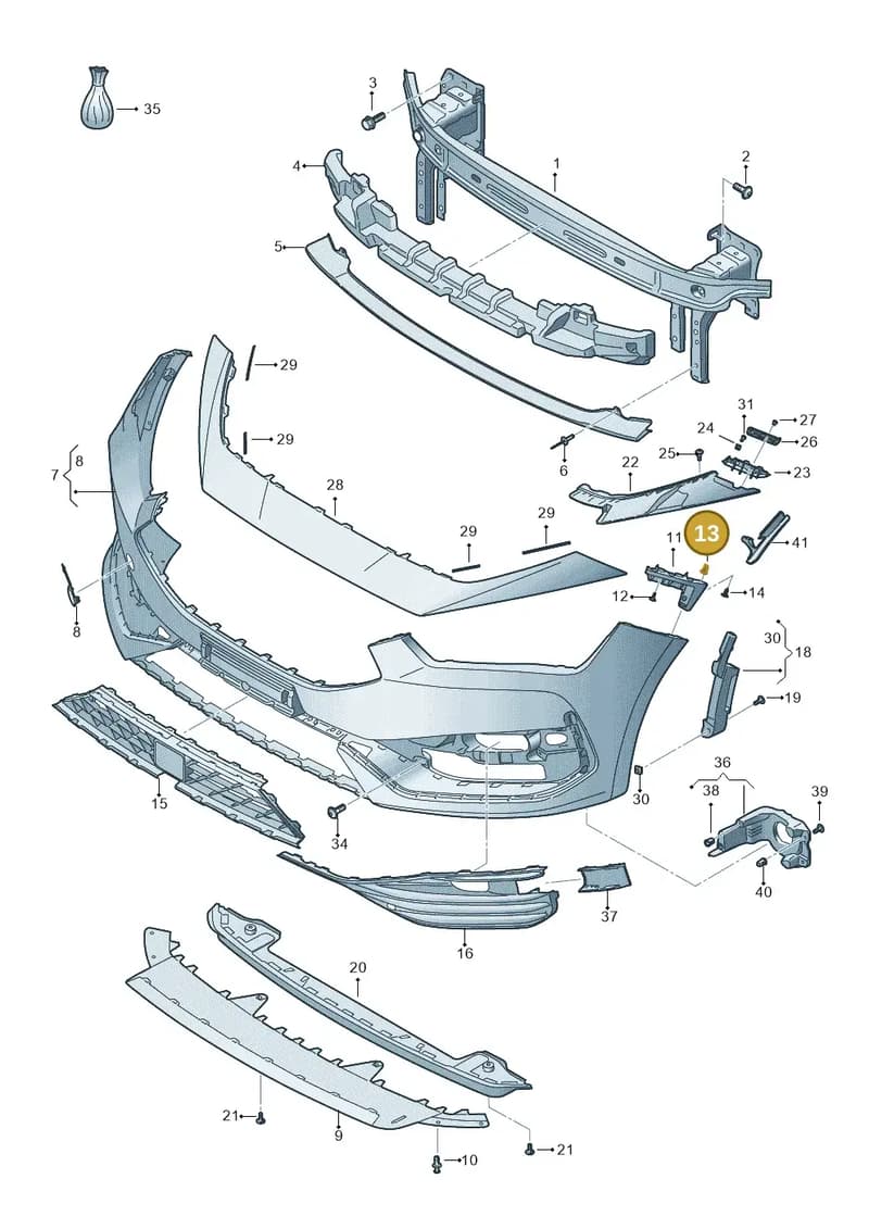 6L0853379B — SEAT Leon (2019-) diagram 5fn807010, position 13