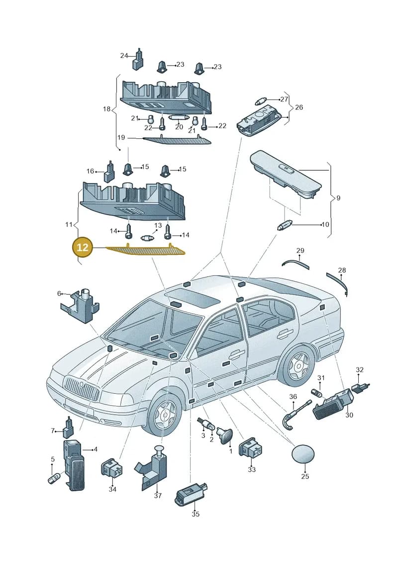6L0947125 — Skoda Rapid (2012-2022) diagram 740947000, position 12