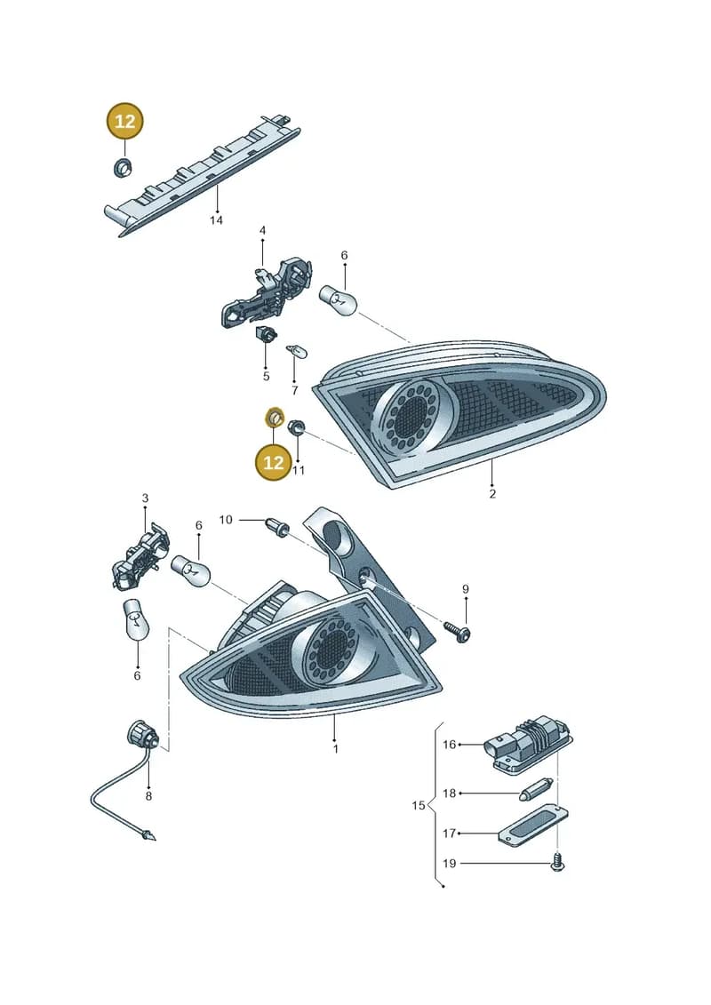 6L0955440A9B9 — SEAT Leon Stylance (2010-2012) diagram 456945000, position 12