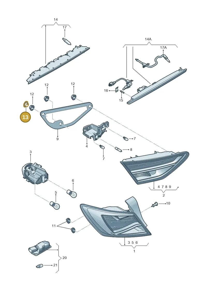 6L0955440A9B9 — SEAT Leon ST (2016-2020) diagram 754945000, position 13