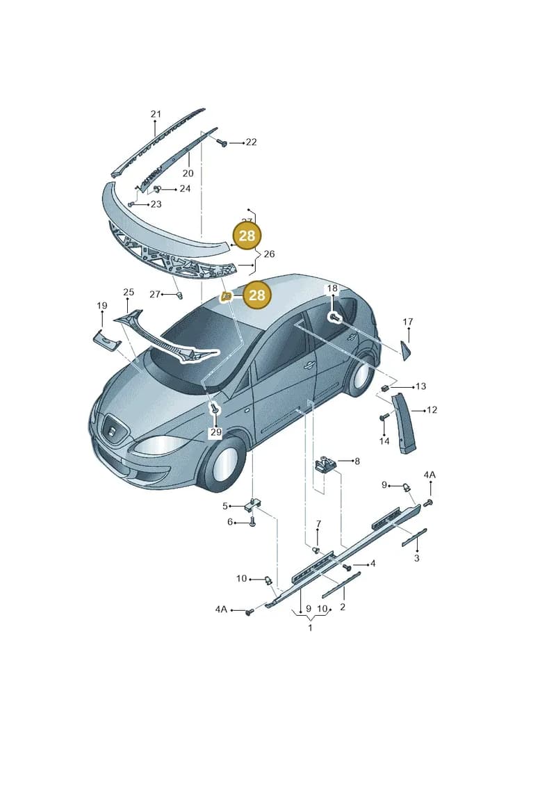 6L6853486A — SEAT Altea XL (2013-) diagram 418853000, position 28