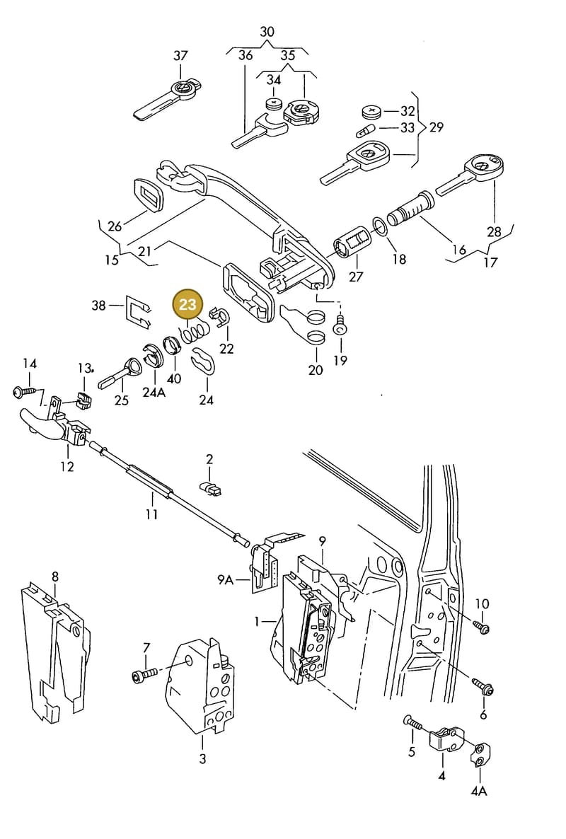 6N0837229A — SEAT ALHAMBRA (1996-2000) diagram 162837000, position 23