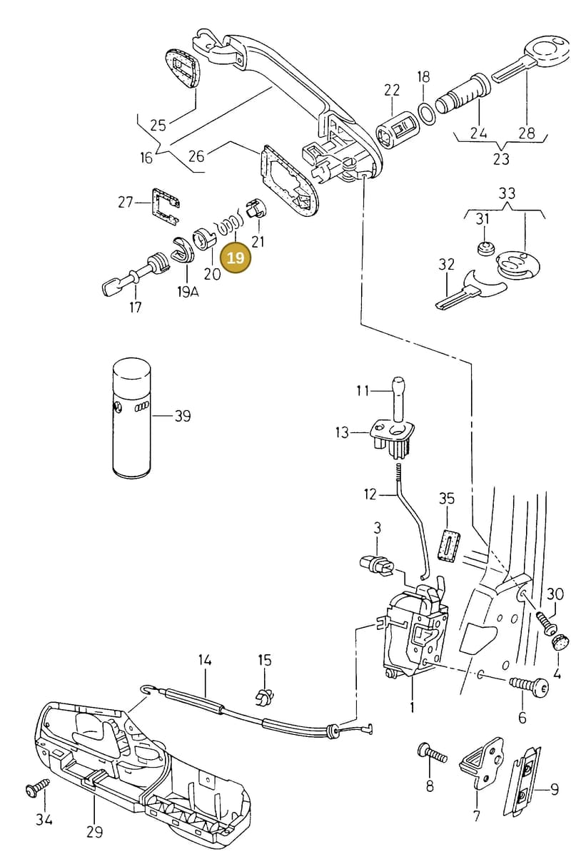 6N0837229A — SEAT CORDOBA/VARIO (1999-2002) diagram 238837000, position 19