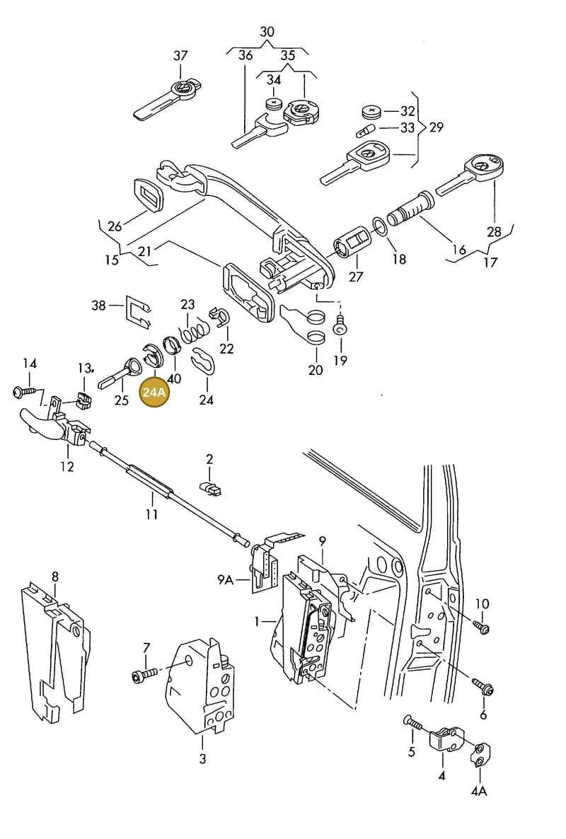 6N0837313 — SEAT ALHAMBRA (1996-2000) diagram 162837000, position 24A