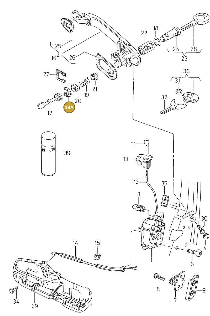 6N0837313 — SEAT CORDOBA/VARIO (1999-2002) diagram 238837000, position 19A