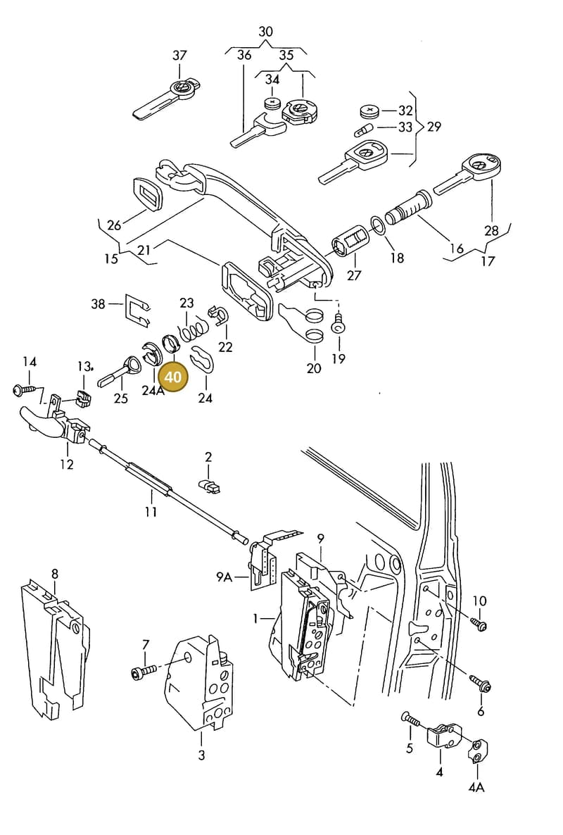 6N0837634 — SEAT ALHAMBRA (1996-2000) diagram 162837000, position 40