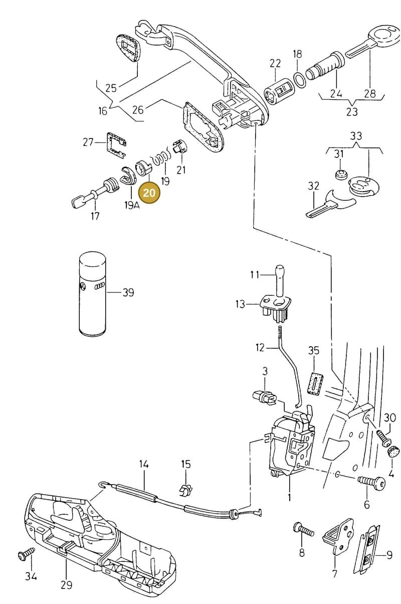6N0837634 — SEAT CORDOBA/VARIO (1999-2002) diagram 238837000, position 20