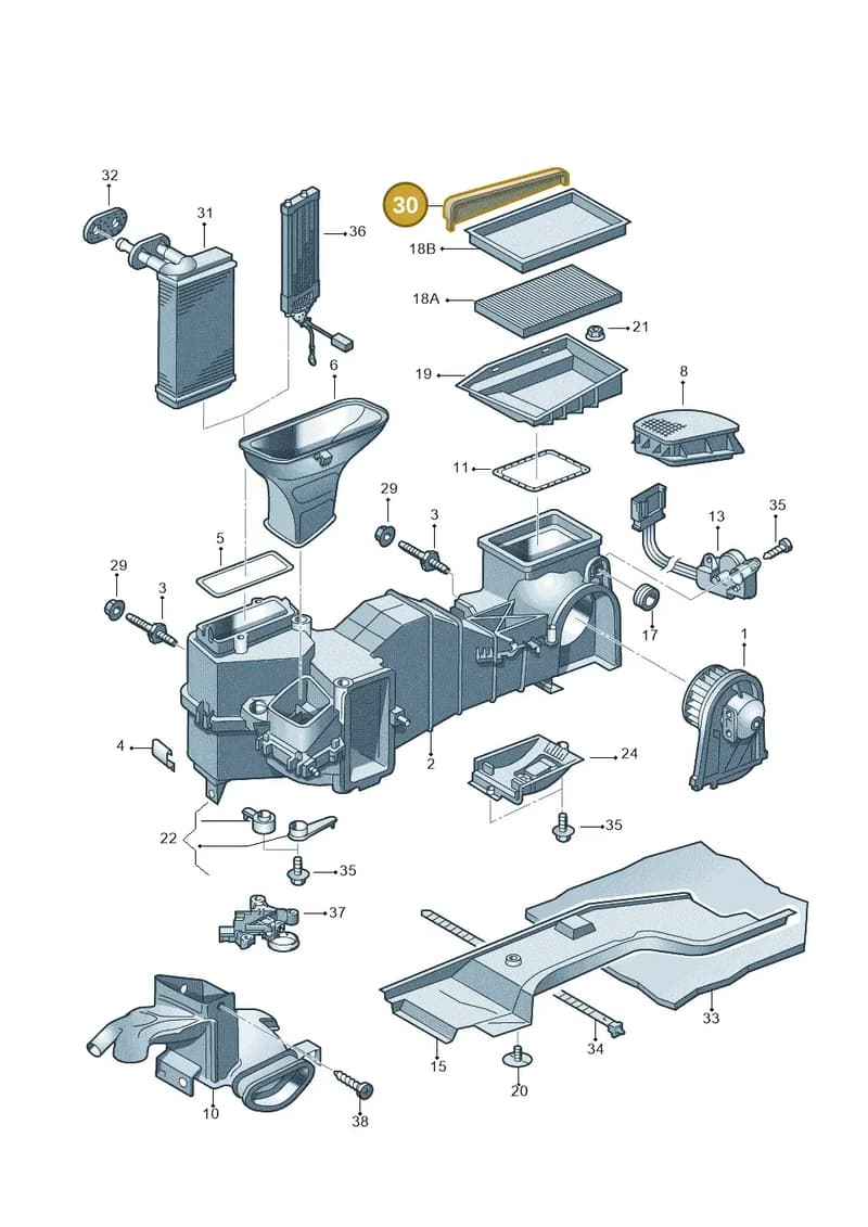 6N1815645A — SEAT AROSA (2003-2004) diagram 231819250, position 30