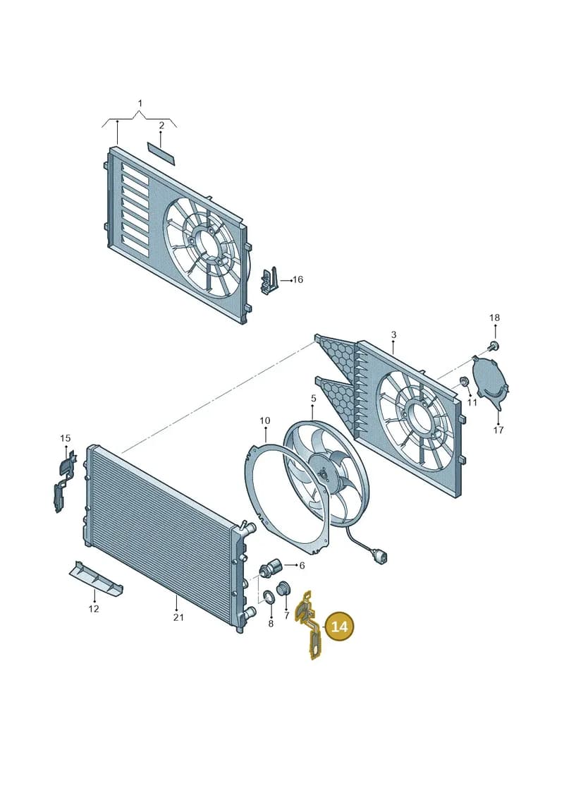 6P0121283 — SEAT Ibiza (2015-) diagram 672121950, position 14