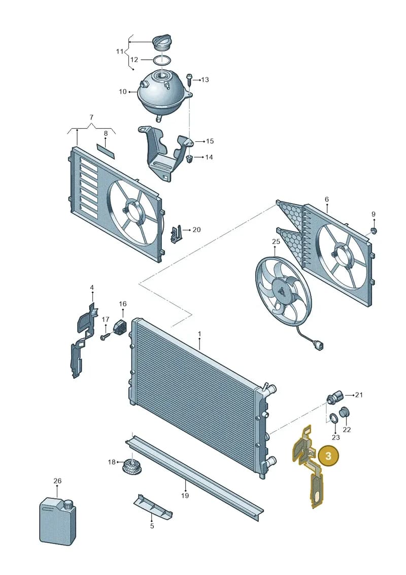 6P0121283A — SEAT Ibiza (2015-) diagram 773121860, position 3