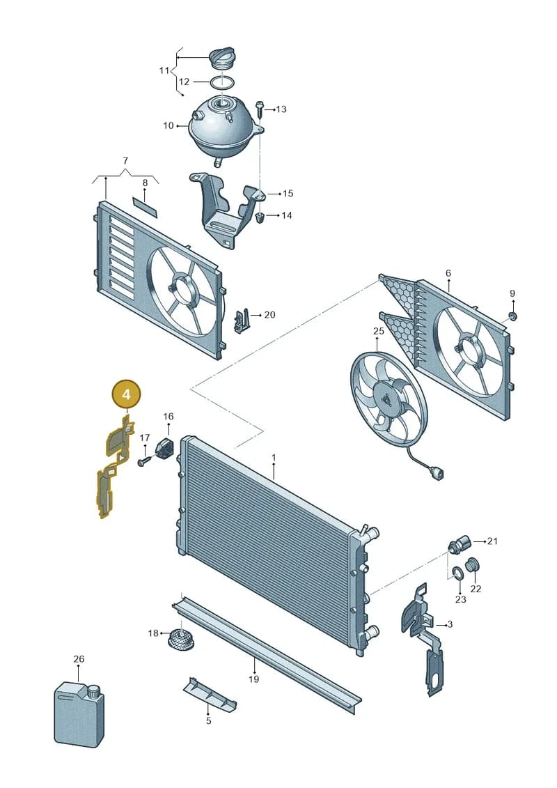 6P0121284 — SEAT Ibiza (2015-) diagram 773121860, position 4