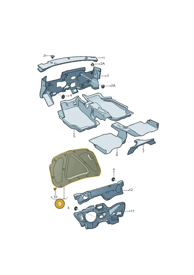 6P0863831A — SEAT Ibiza (2015-) diagram 254863200, position 9