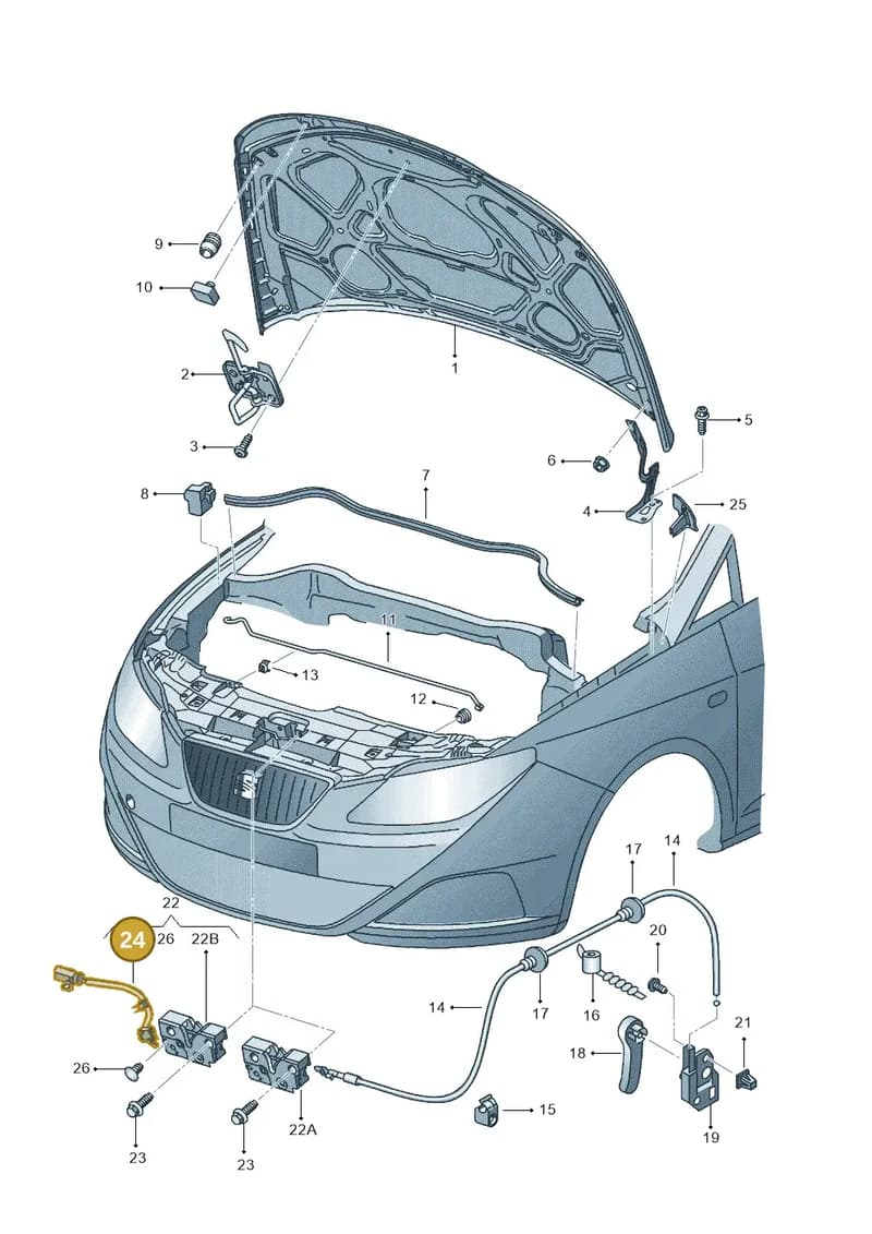 6P0953236 — SEAT Ibiza (2015-) diagram 639823000, position 24