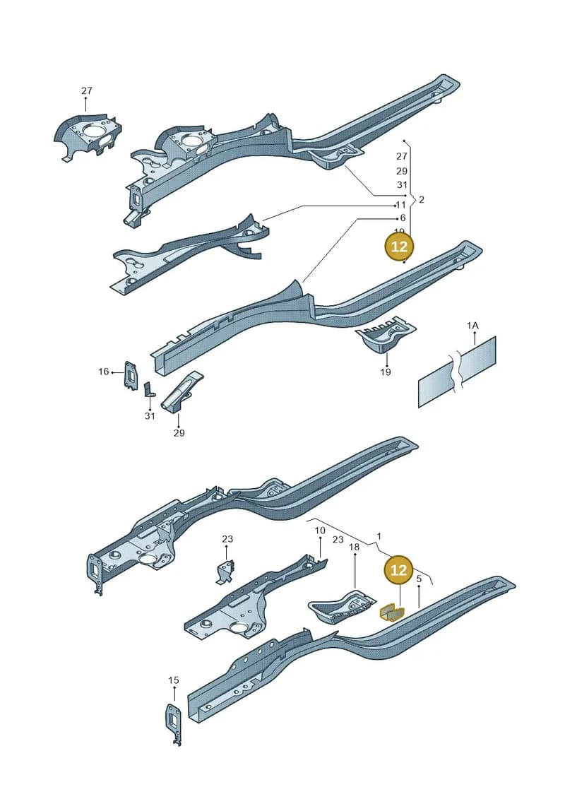 6Q0803128CGRU — SEAT Ibiza Stylance (2015-) diagram 253803000, position 12