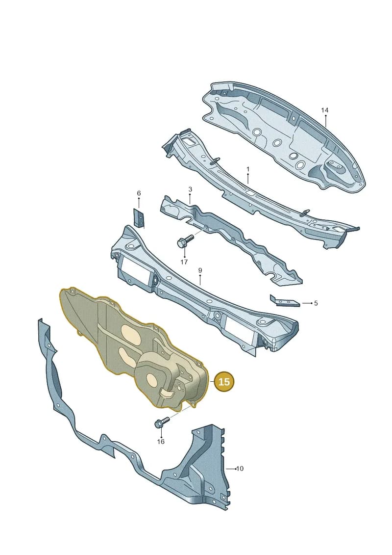 6Q1804011T — Skoda Roomster (2010-2015) diagram 481803150, position 15