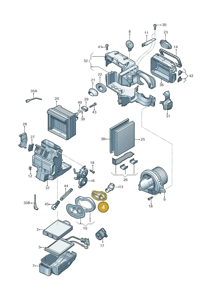 6Q1820609 — Volkswagen Polo (2011-2014) diagram 253820100, position 4