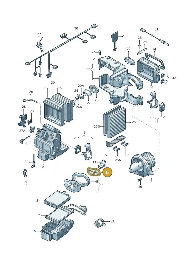 6Q1820609 — Volkswagen Polo (2011-2014) diagram 253820200, position 6