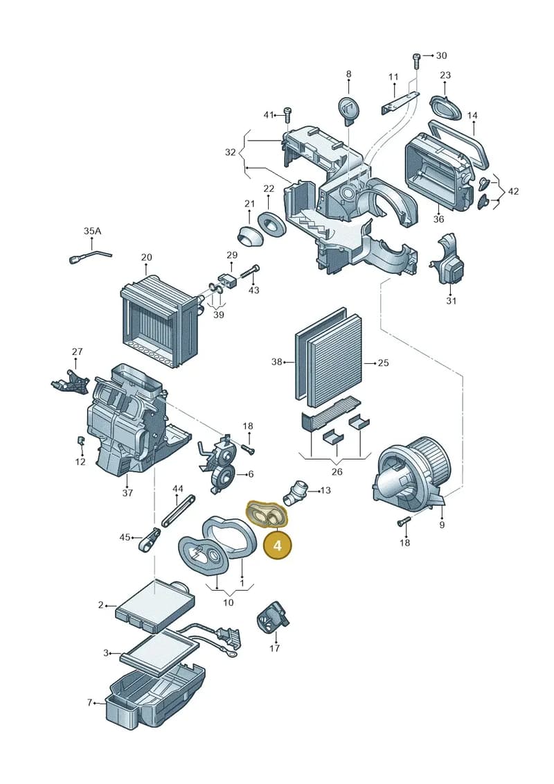 6Q1820609 — Volkswagen Polo (2012-2014) diagram 747820100, position 4