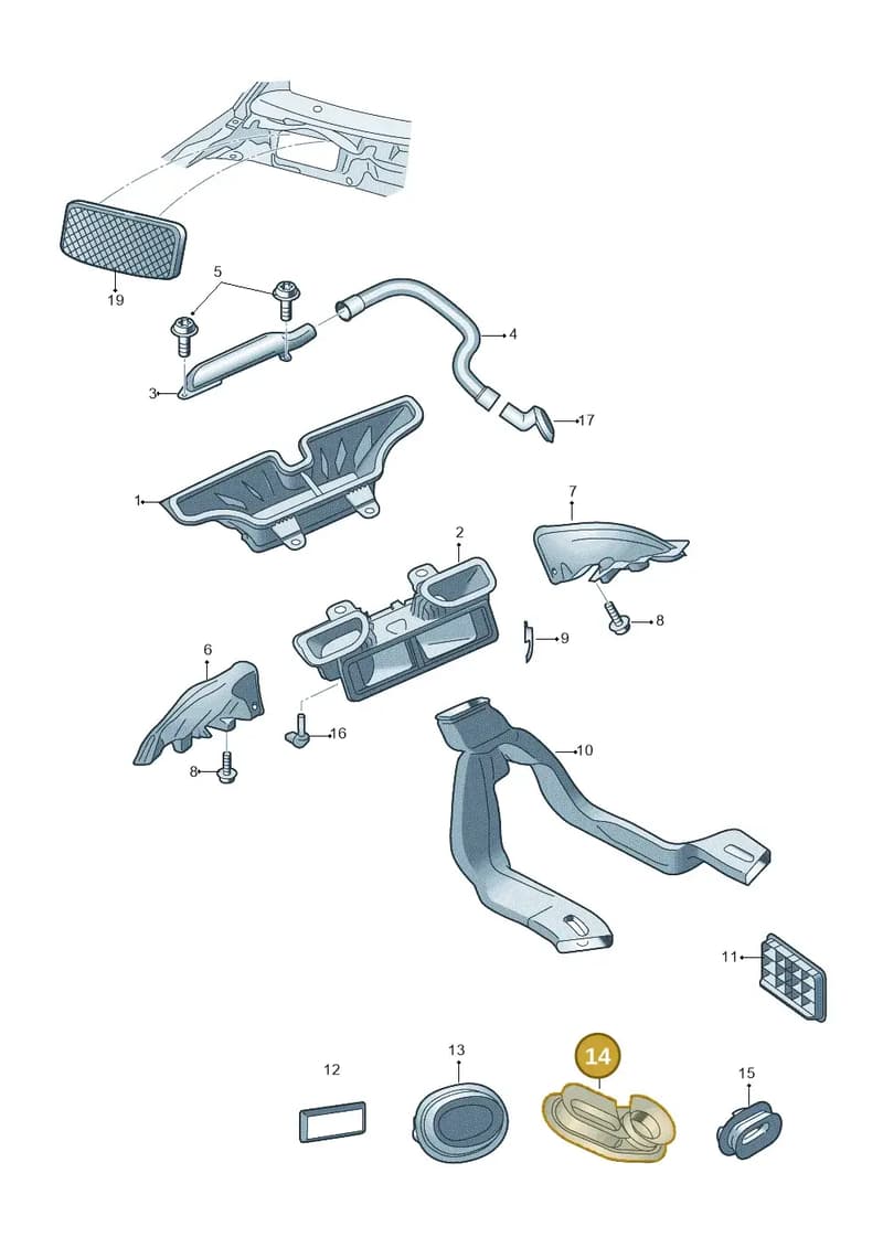 6Q1820609 — Skoda Rapid (2012-2022) diagram 740819300, position 14