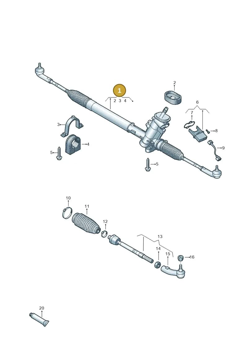 6R1423055D — Skoda Rapid (2012-2022) diagram 672423500, position 1