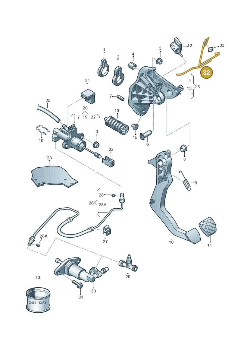 6R1721913A — SEAT Ibiza (2012-) diagram 672721250, position 32