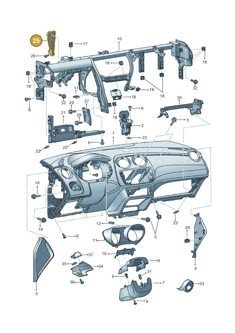 6R1858383 — SEAT Ibiza (2012-) diagram 639857000, position 25