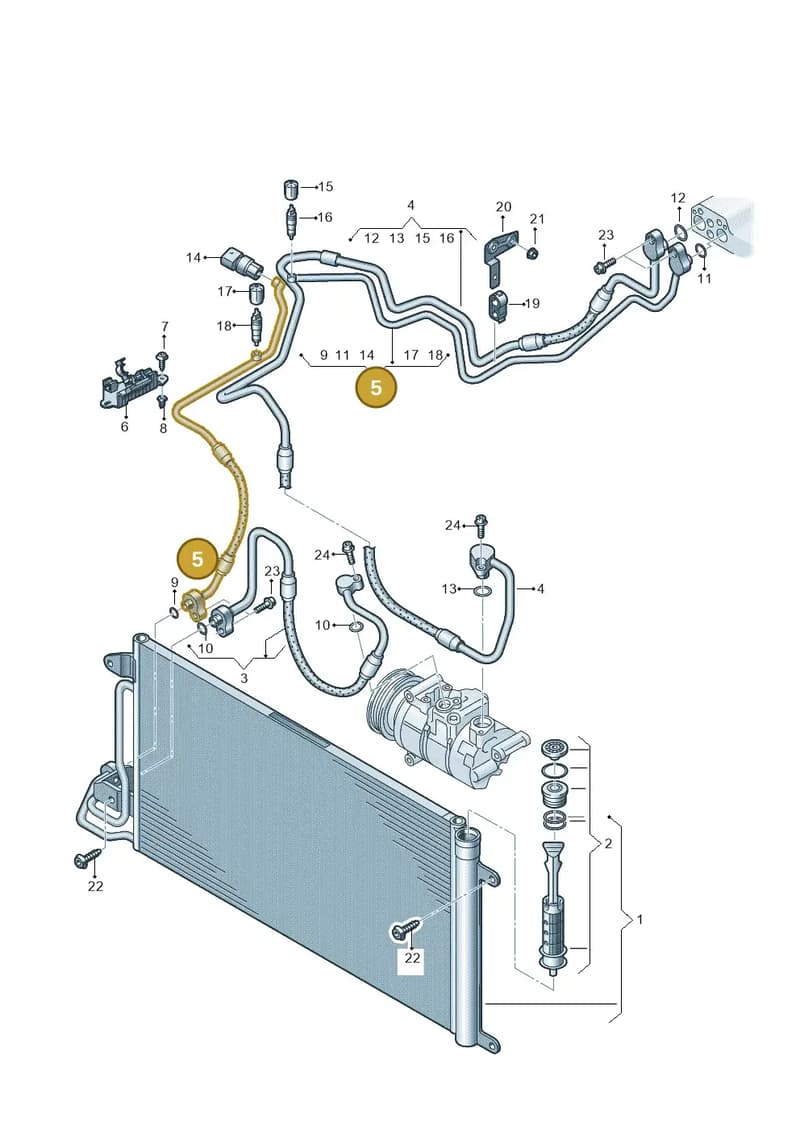 6R2820741AA — Skoda Rapid (2012-2022) diagram 708260400, position 5