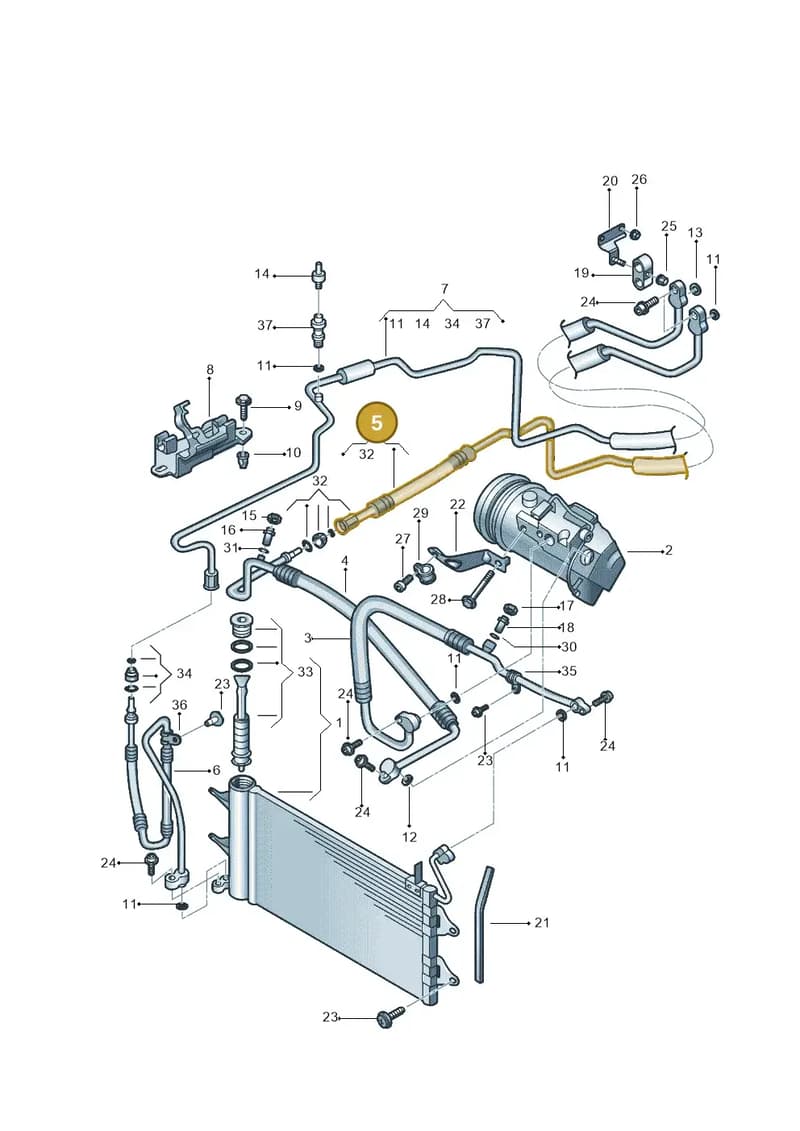 6R2820743AF — SEAT Ibiza (2012-) diagram 253260410, position 5