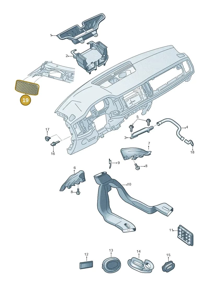 6Y0819044A — Skoda Rapid (2012-2022) diagram 740819110, position 19