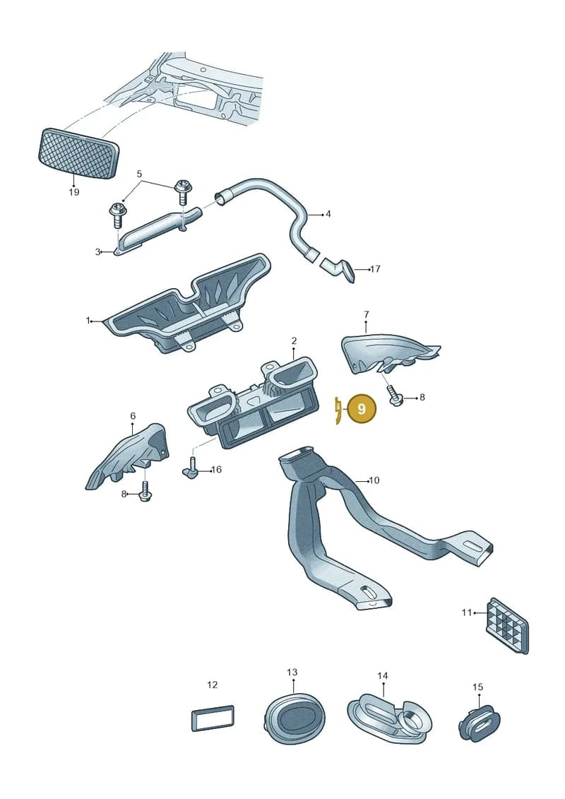 6Y0820245A — SEAT Toledo (2015-2019) diagram 740819300, position 9
