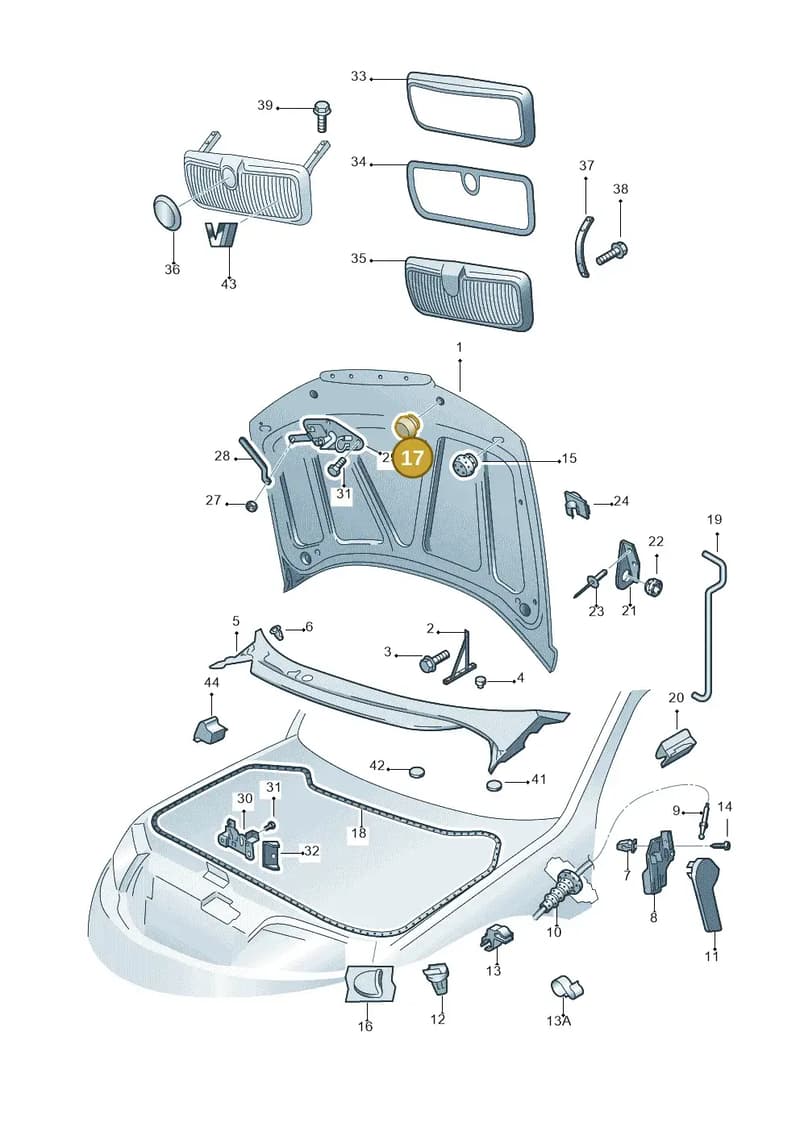 6Y0823433 — Skoda FABIA/COMBI            05> (2004-) diagram 225823100, position 17