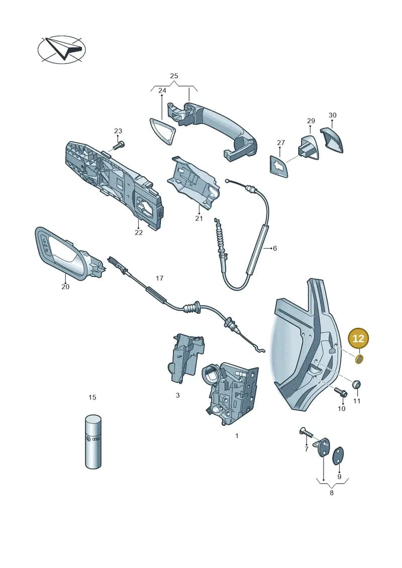 6Y0837798 — Skoda Octavia (2019-2022) diagram 585839000, position 12