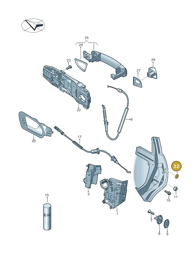 6Y0837798 — Skoda Fabia (2014-2022) diagram 672839000, position 12