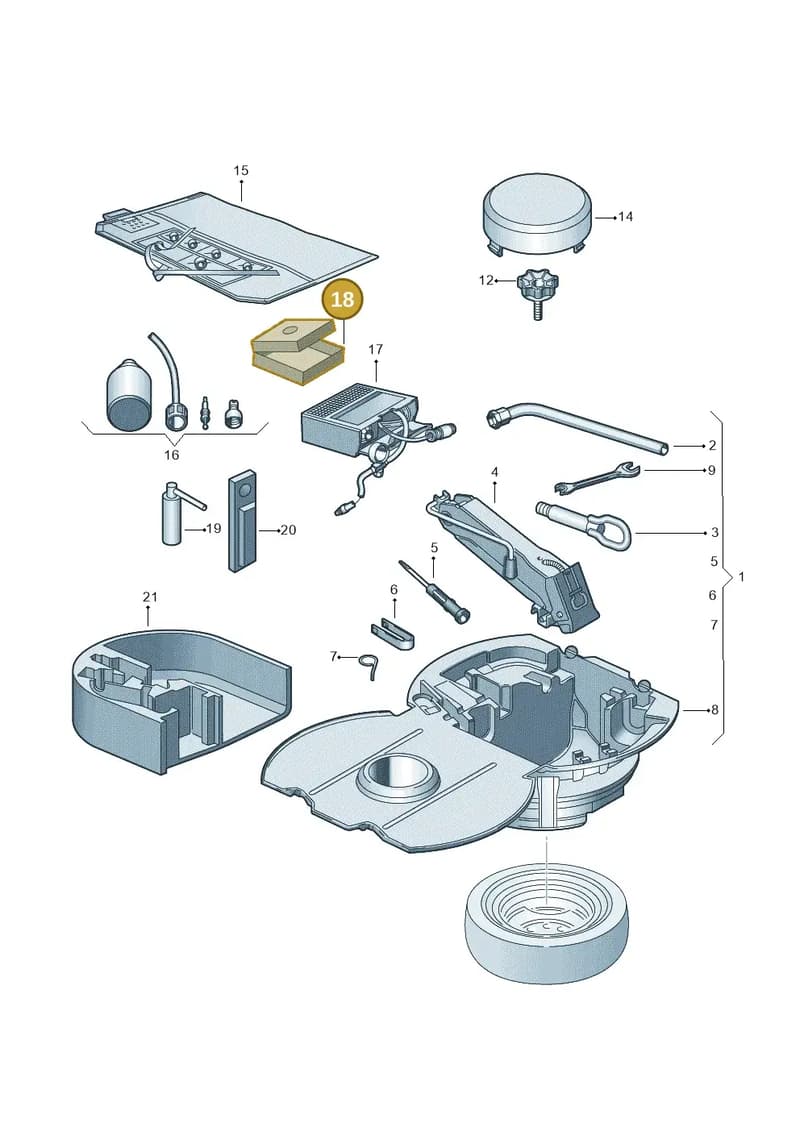 6Y0859091D — Skoda FABIA/COMBI            05> (2004-) diagram 225011100, position 18