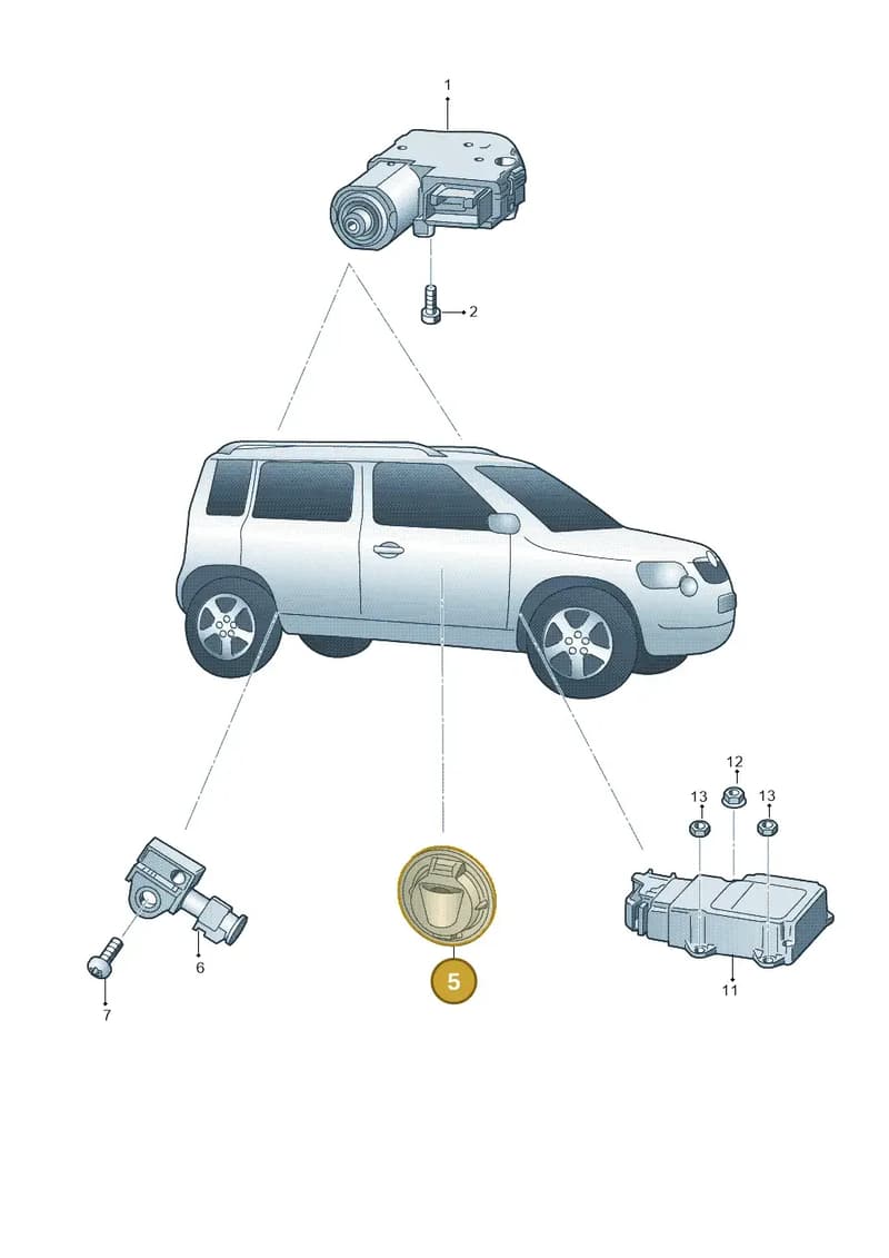 6Y0862317B — Skoda Yeti (2013-2017) diagram 666959000, position 5