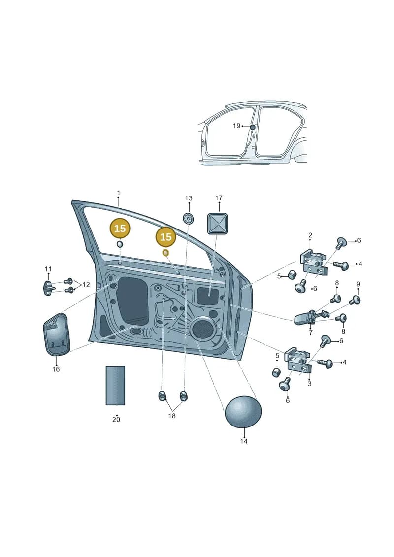6Y0862317B — Skoda Octavia (2014-2023) diagram 753831100, position 15