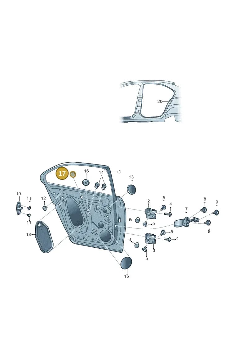 6Y0862317B — Skoda Octavia (2014-2023) diagram 753833100, position 17