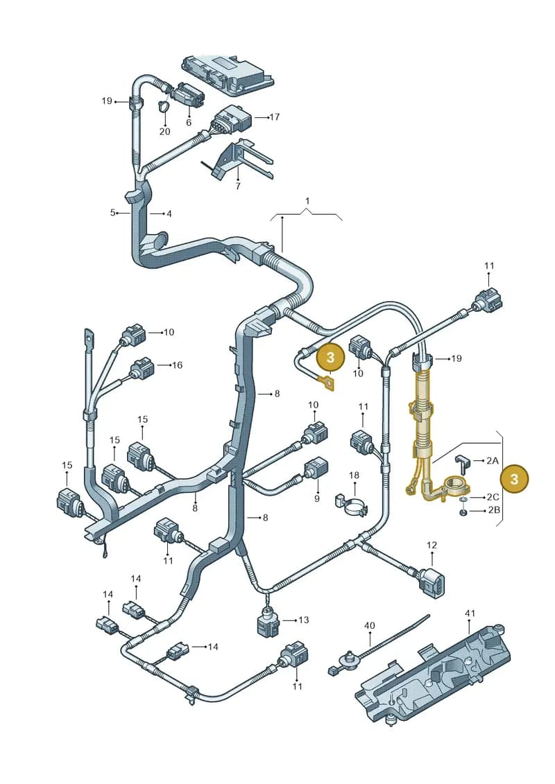 6Y0971228A — SEAT Toledo Reference (2012-2015) diagram 253971030, position 3