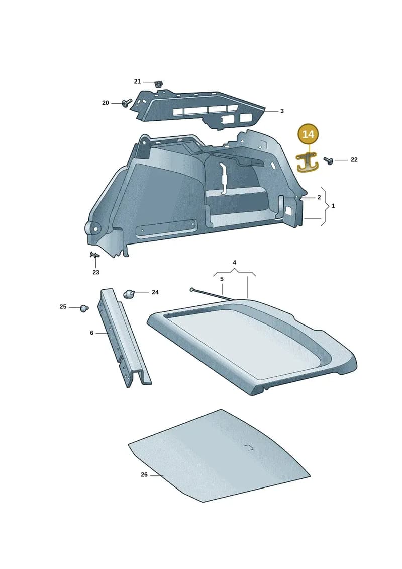 6Y5867615DB41 — Skoda Octavia (2021-) diagram 5dd867080, position 14