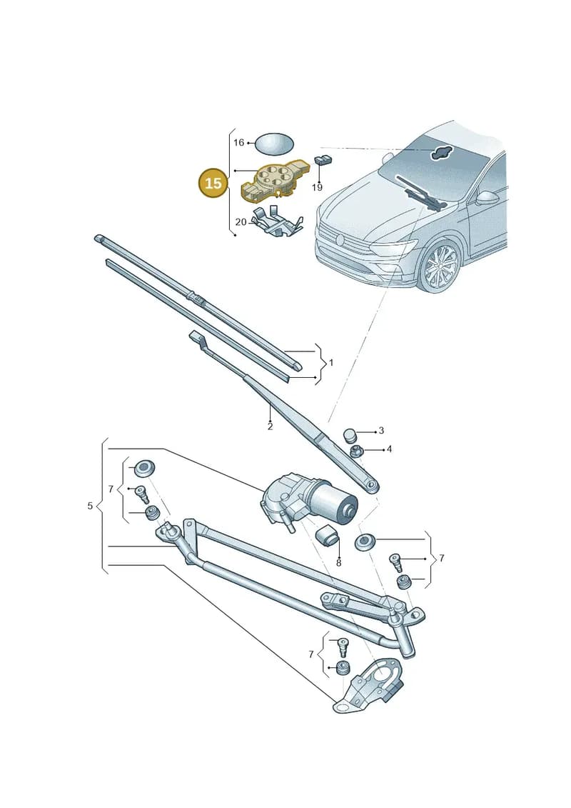 89D955555 — Volkswagen B-Main SUV (2022-) diagram 809955000, position 15