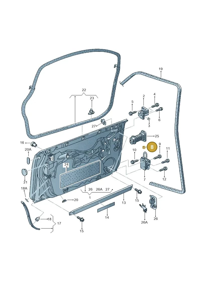 8L3837947 — SEAT Exeo ST Reference (2008-2011) diagram 664831000, position 8