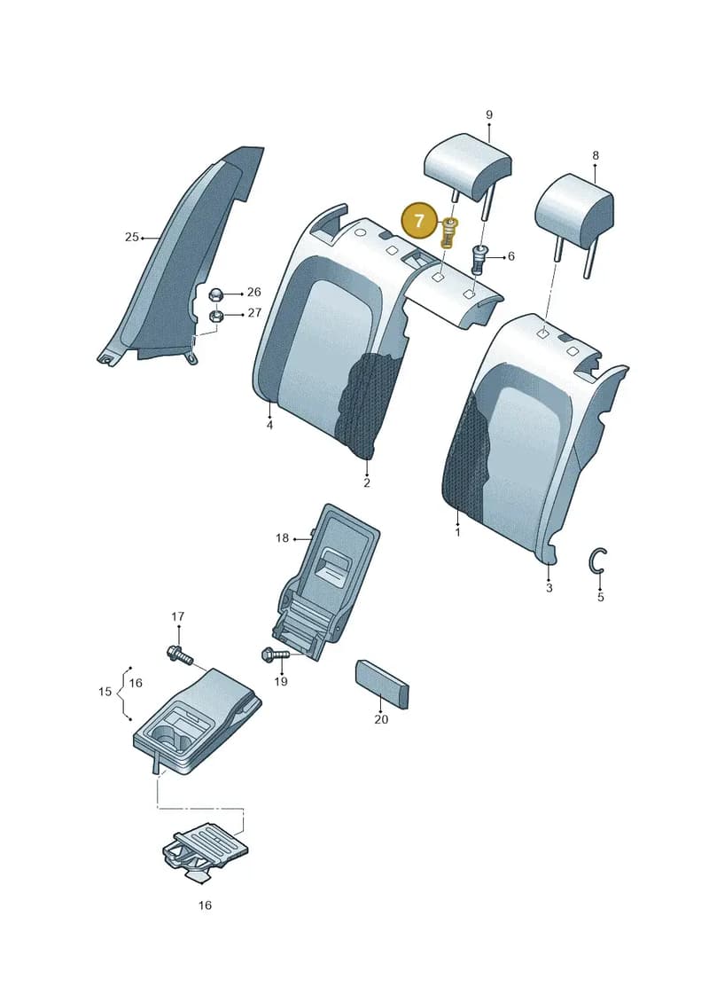 8YD886920A4PK — Volkswagen Magotan 2.0 (2024-) diagram 875885085, position 7