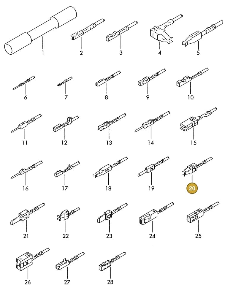 000979021EA — Skoda 1J0 platform diagram 198979300, position 20