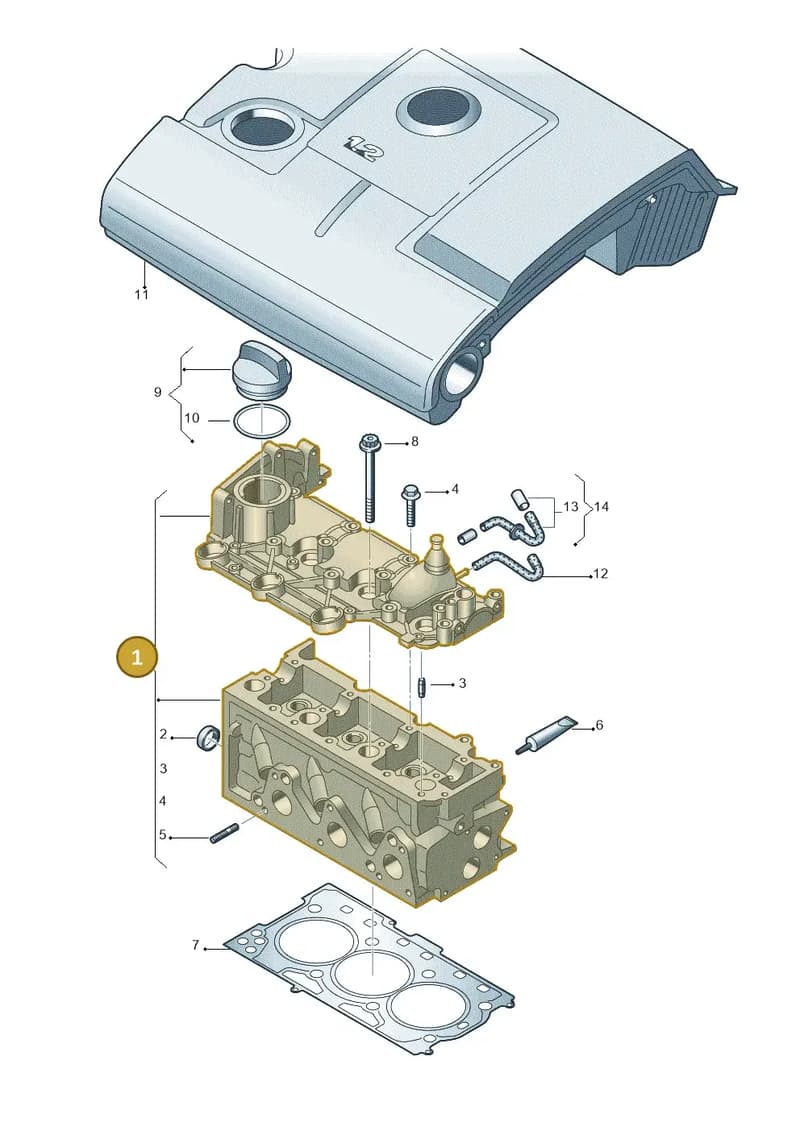 03D103351B — Skoda FABIA/COMBI            05> (2004-) diagram 225103350, position 1