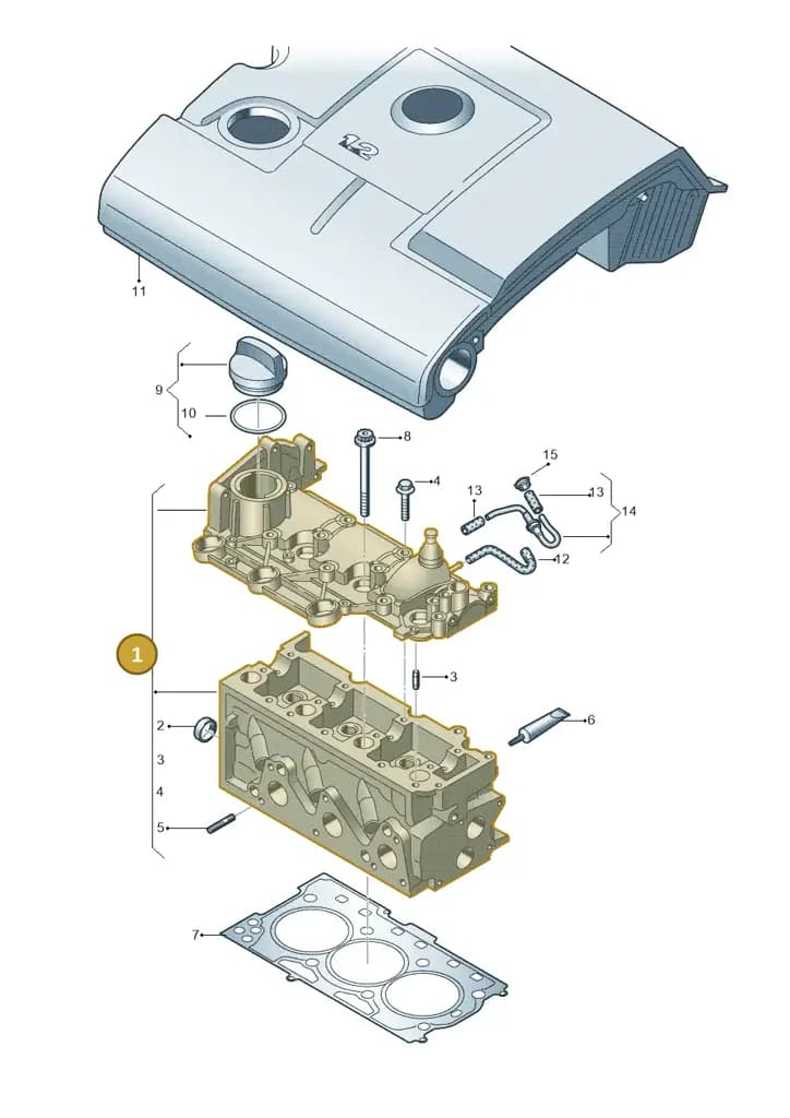 03D103351B — Skoda Fabia Scout (2010-2014) diagram 253103300, position 1