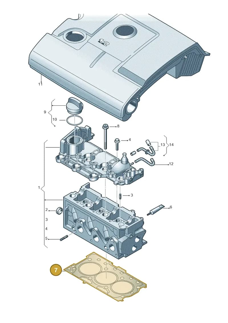 03D103383G — Skoda FABIA/COMBI            05> (2004-) diagram 225103350, position 7